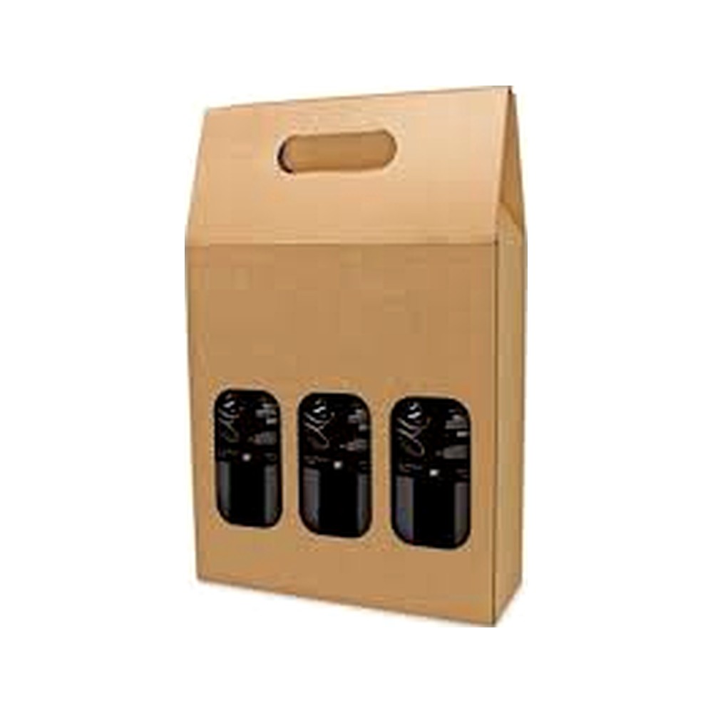 Caja Para De 3 Botellas