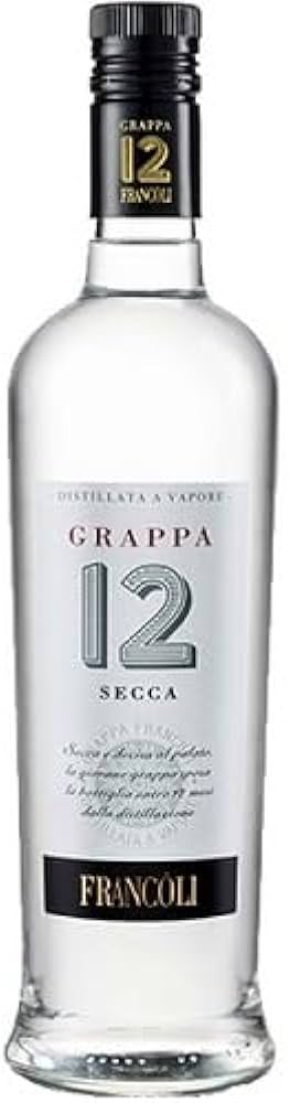 Grappa 12 Secca Bianca Francoli 700Ml