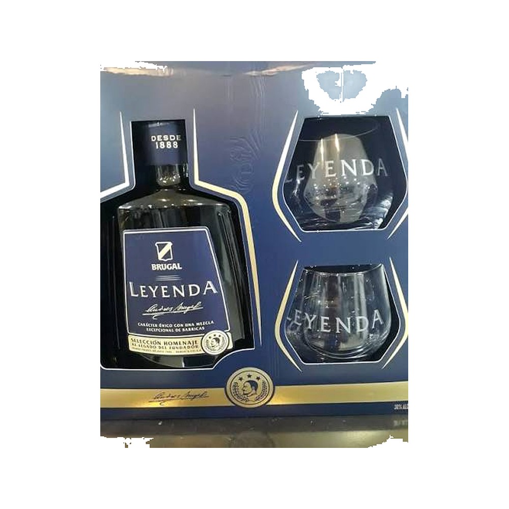 Brugal Leyenda 700Ml + 2 Vasos