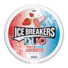 Ice Breakers Menta Duo Strawberry 1.5Oz