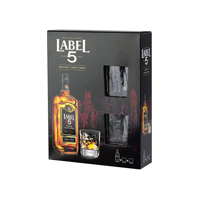 Label 5 Classic Black 700Ml + Vaso 