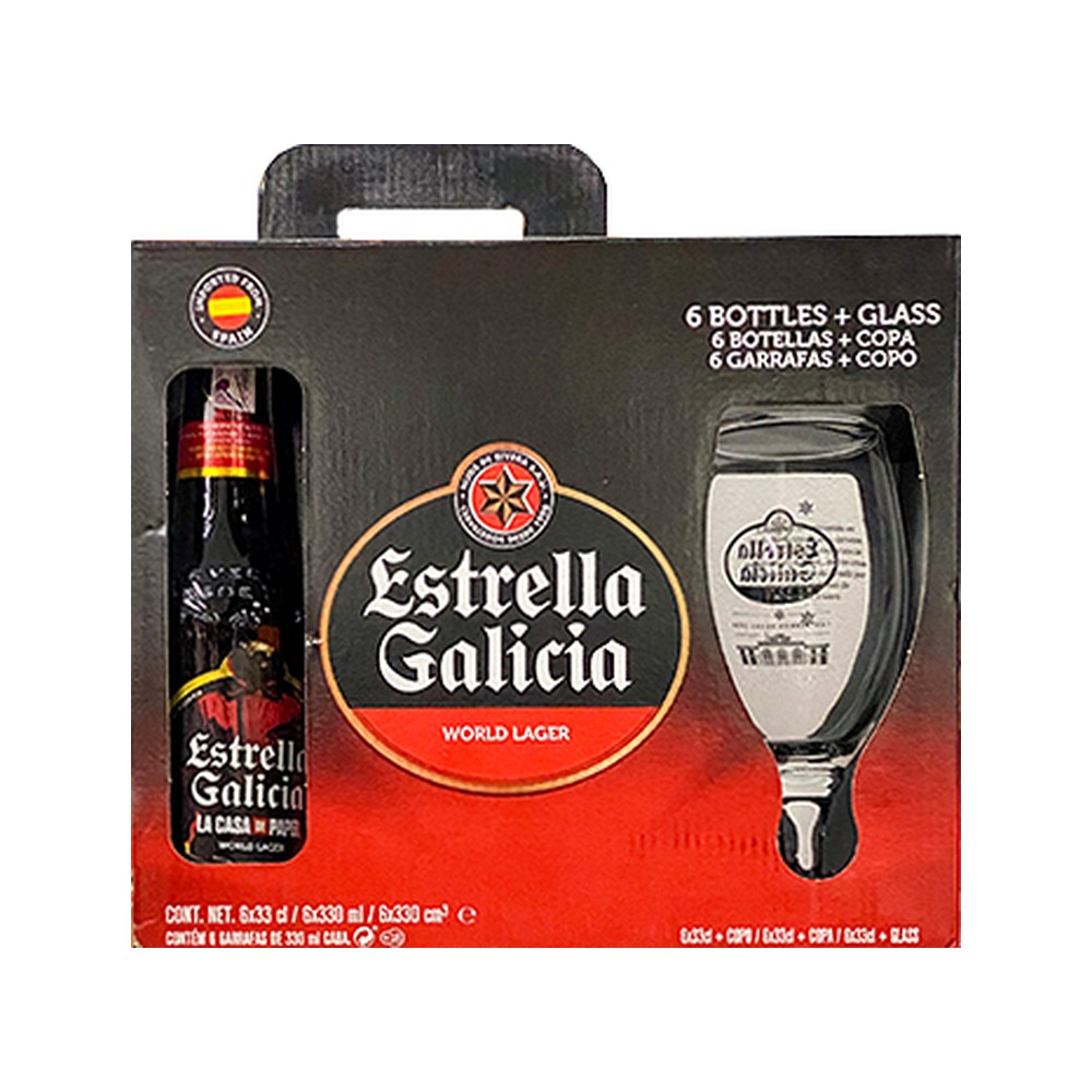 Estrella Galicia 6 Pack + Copas 