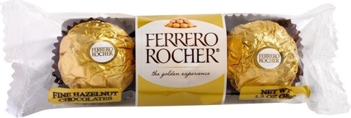 Ferrero Rocher Tripack Fine Hazelnut 1.3Oz