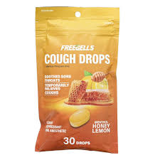 Freegels Cough Drops Menthol Honey Lemon